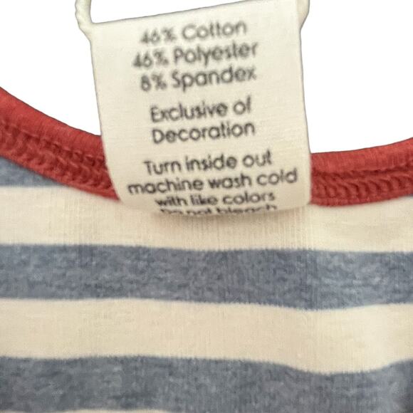 Lulu + Roo NWT 5/6 Yrs Blue and White Stripe Knot Girls Tank - Picture 4 of 5